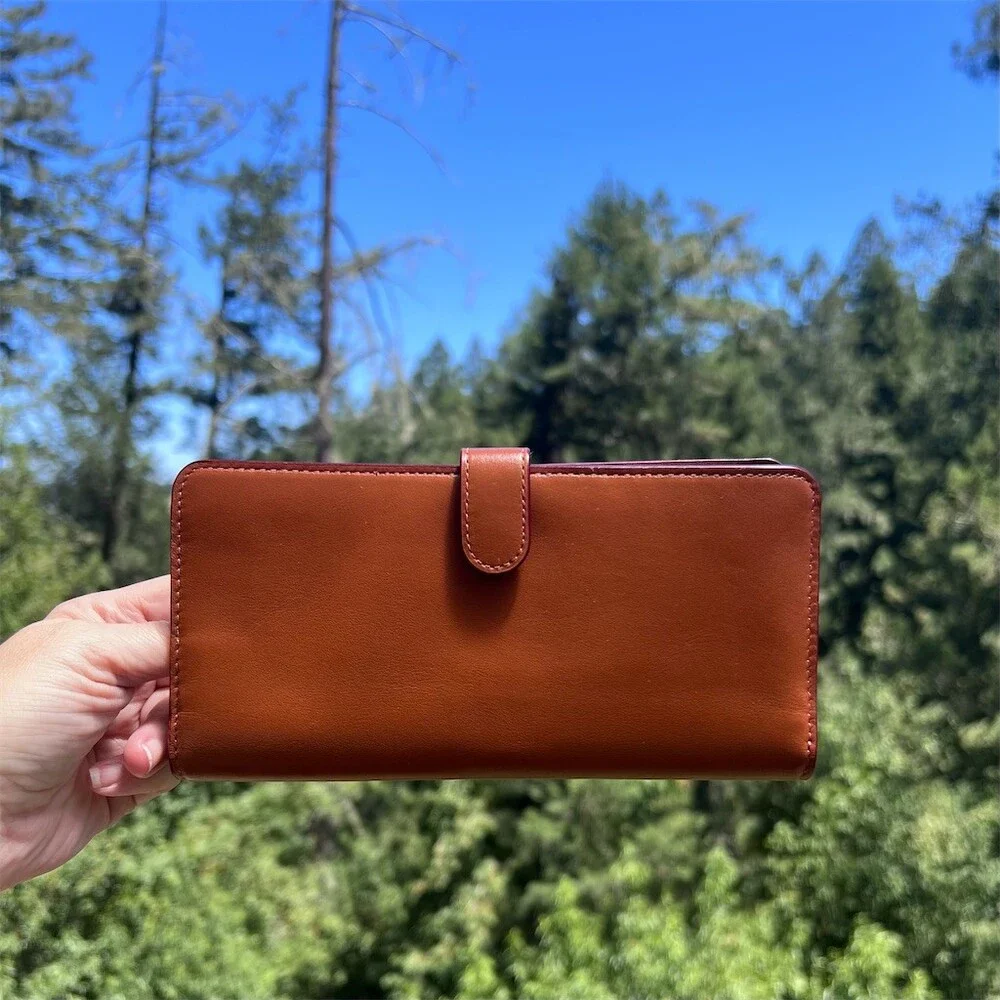 COACH Brown Smooth Leather Bifold Wallet with Gold Hardware AUTHENTIC